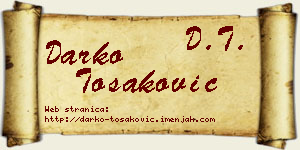 Darko Tošaković vizit kartica